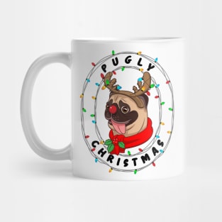 Funny Cute Pug Cool Pugly Christmas Costume Gift Mug